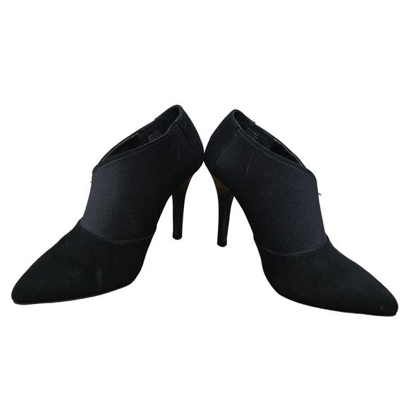 Simply Vera Wang Texitile Faux Suede Upper Black 4" Heeled  Boots 6M - Picture 6 of 10